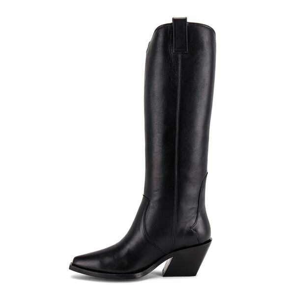 ANINE BING Tall Tania Leather Boots - 39 Black - Picture 5 of 5